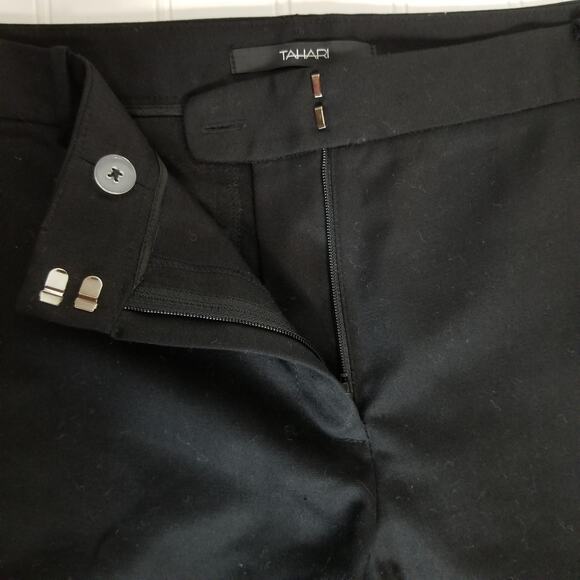 Tahari Cropped Pant Black 6 - Picture 3 of 7